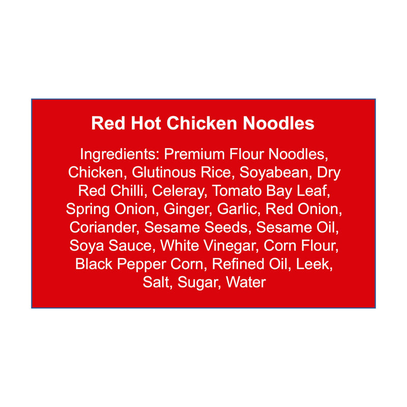 Red Hot Chicken Noodles - Pack of 4