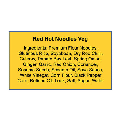 Red Hot Noodles Veg - Pack of 4