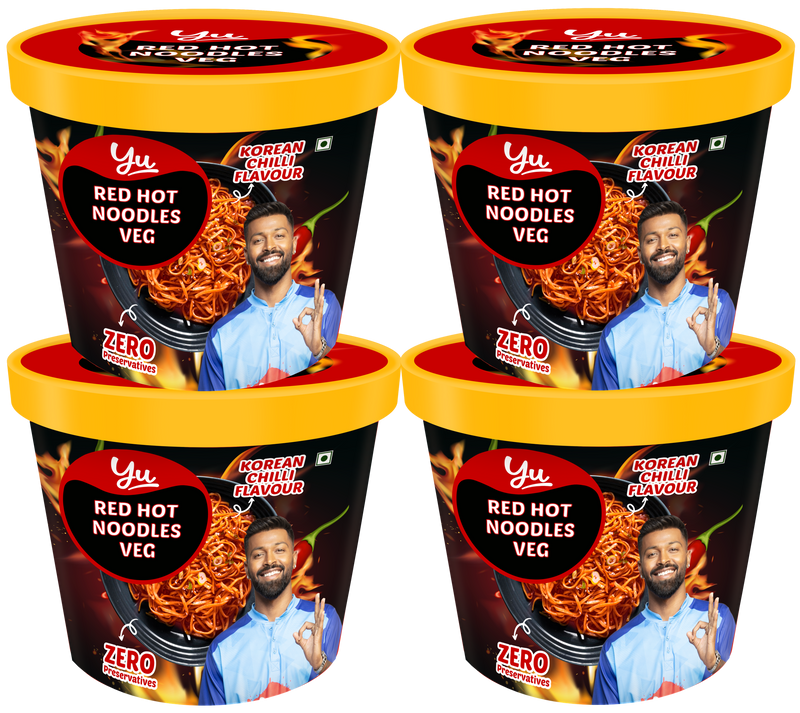 Red Hot Noodles Veg - Pack of 4