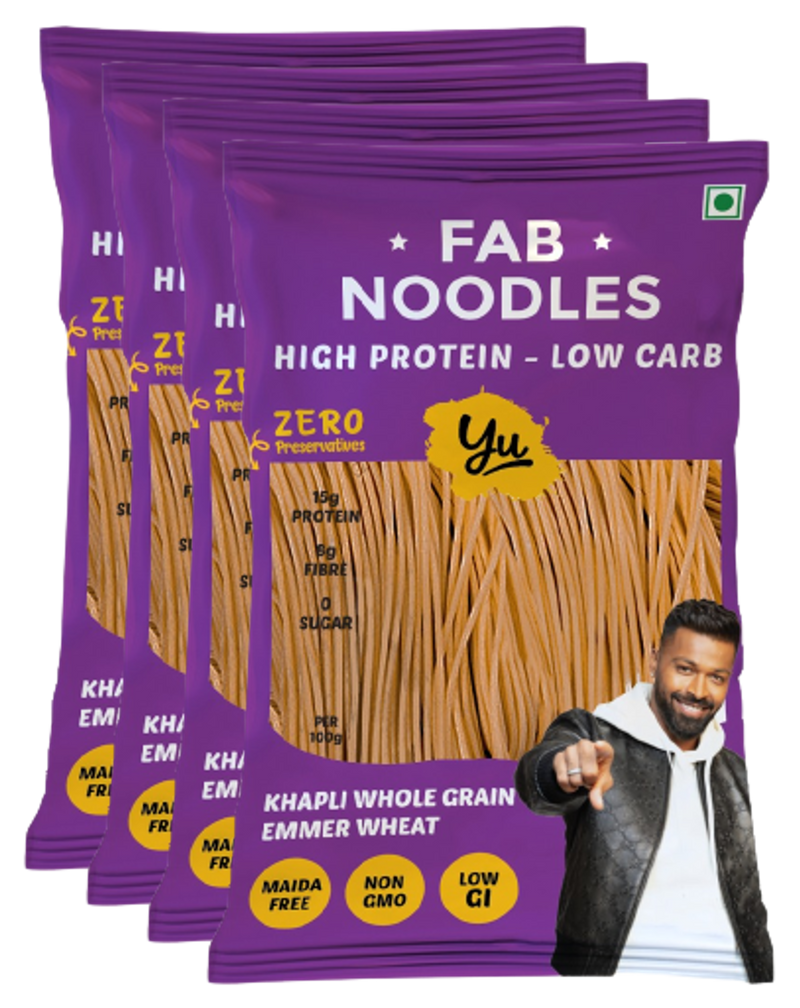 Fab Noodles Low Carb & High Protein - Pack of 4