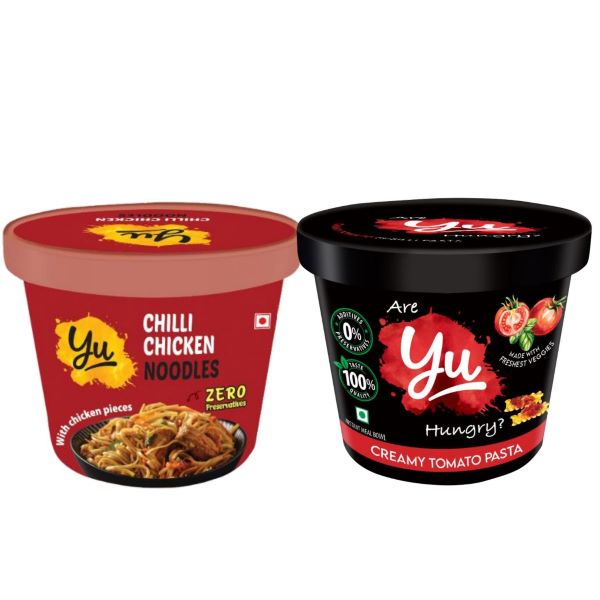 Noodles & Pasta Combo Pack of 2 - Chilli Chicken Noodles, Creamy Tomato Pasta