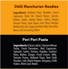 Noodles & Pasta Combo Pack of 4 - 2 Chilli Manchurian Noodles, 2 Peri Peri Pasta