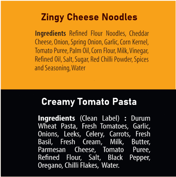 Noodles & Pasta Combo Pack of 4 - 2 Zingy Cheese Noodles, 2 Creamy Tomato Pasta