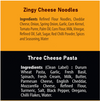 Noodles & Pasta Combo Pack of 4 - 2 Zingy Cheese Noodles, 2 Three Cheese Pasta