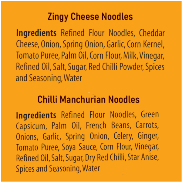 Special Mixed Noodles Pack of 2 - Chilli Manchurian, Zingy Cheese