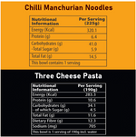 Noodles & Pasta Combo Pack of 4 - 2 Chilli Manchurian Noodles, 2 Three Cheese Pasta