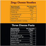 Noodles & Pasta Combo Pack of 4 - 2 Zingy Cheese Noodles, 2 Three Cheese Pasta